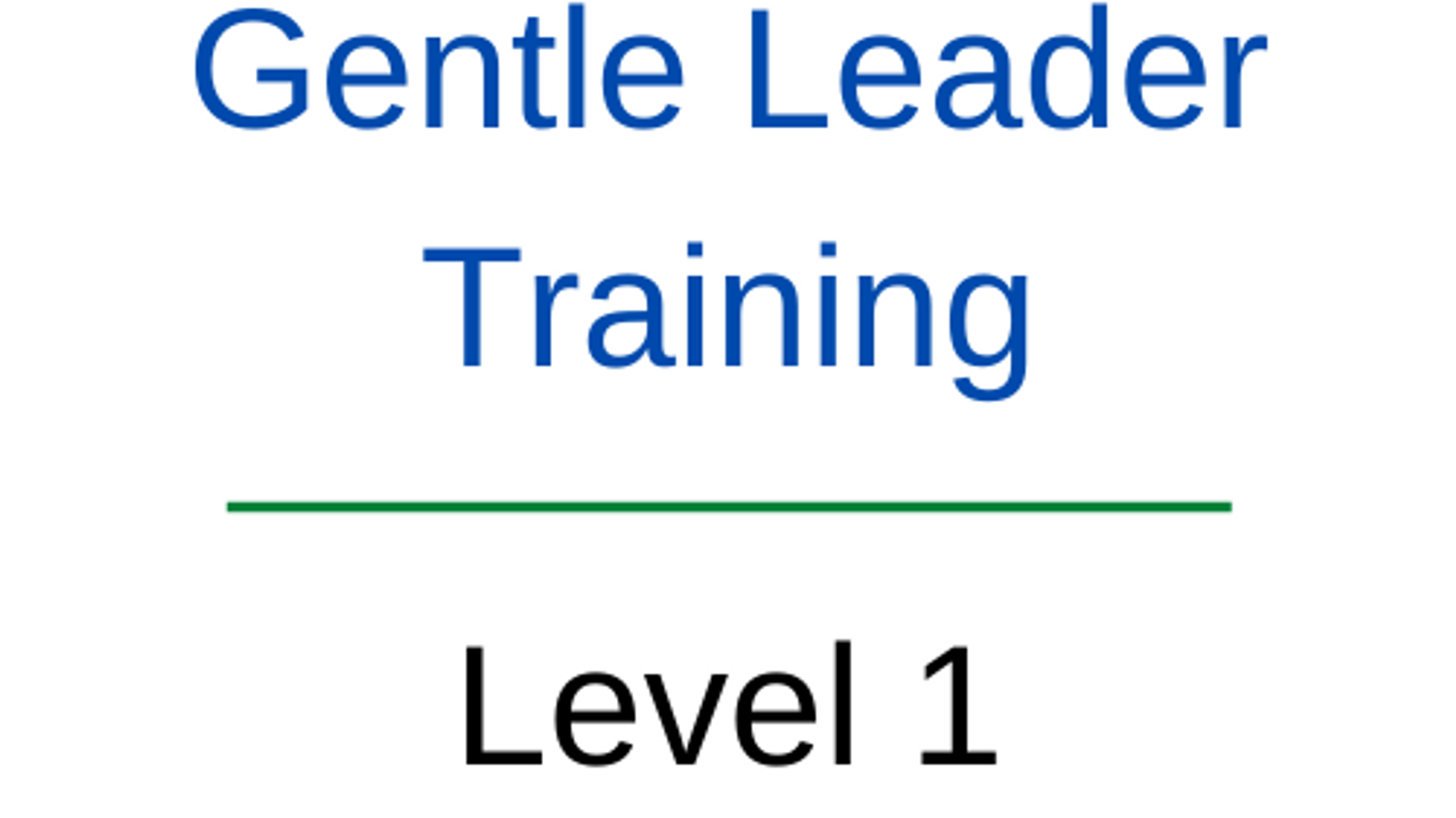Gentle Leader Training
